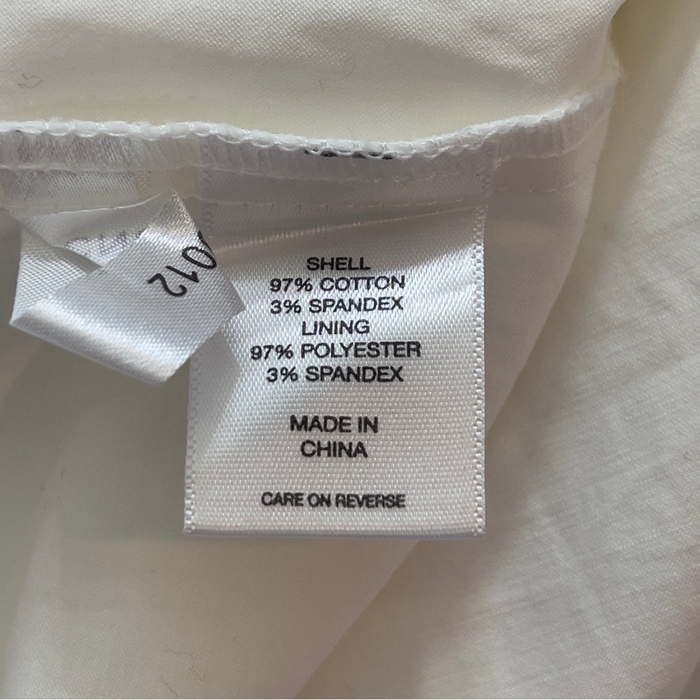 New York & Company White Strapless Lace Detail Pockets, Mini Dress 2 - Picture 10 of 14